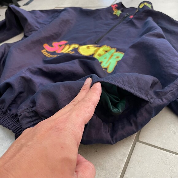 Vintage 90s Surf Gear International Bodywear Deep Purple Fluorescent - Picture 7 of 9